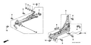 Driver's seat track stop removal? 5th generation-1997-seat-tracks.gif