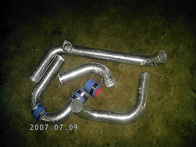 RED 3' TURBO INTERCOOLER PIPING KIT+COUPLER+CLAMP ACCORD PRELUDE H22 F22 H23 